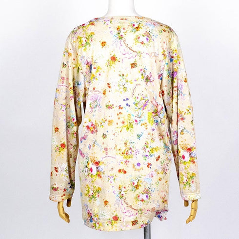 ウェア TUNIC ビスコラピア・アーサーフィオーレ 長袖ロングTシャツ ベージュ 8307-A